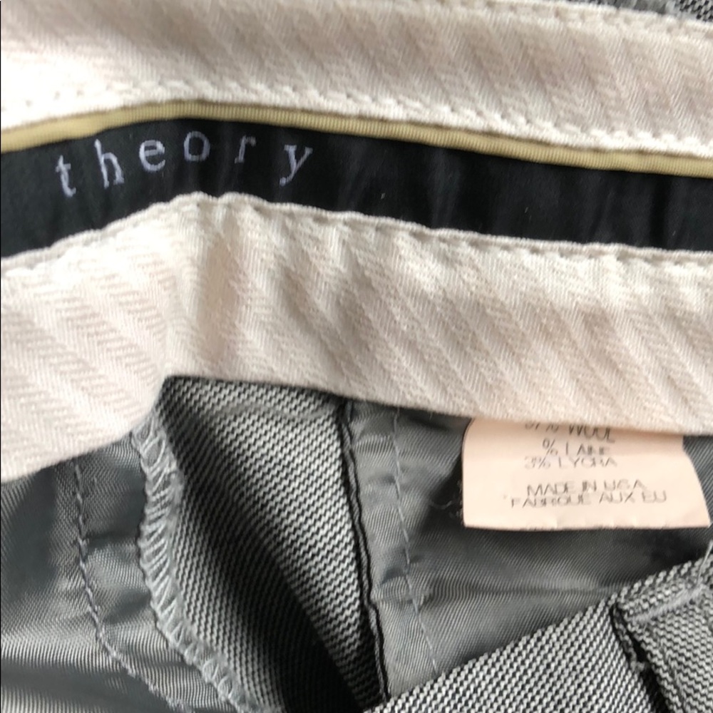 Theory Grey Women’s Wide Leg Trouser Pants Size 6 - Picture 6 of 7